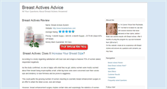 Desktop Screenshot of breastactivesadvice.com